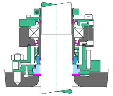Single Agitator Mechanical Seal Drawing | Cosmos Seals
            class=